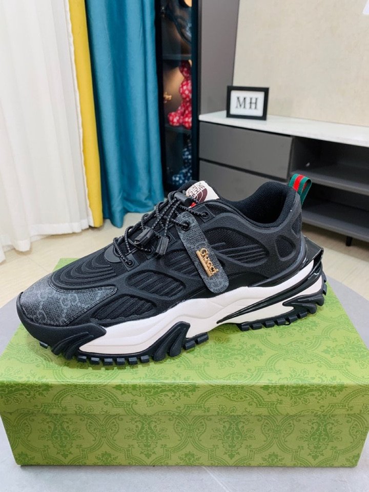 Gvc*1 Gg Men’S Sneaker Rubber Leather Black