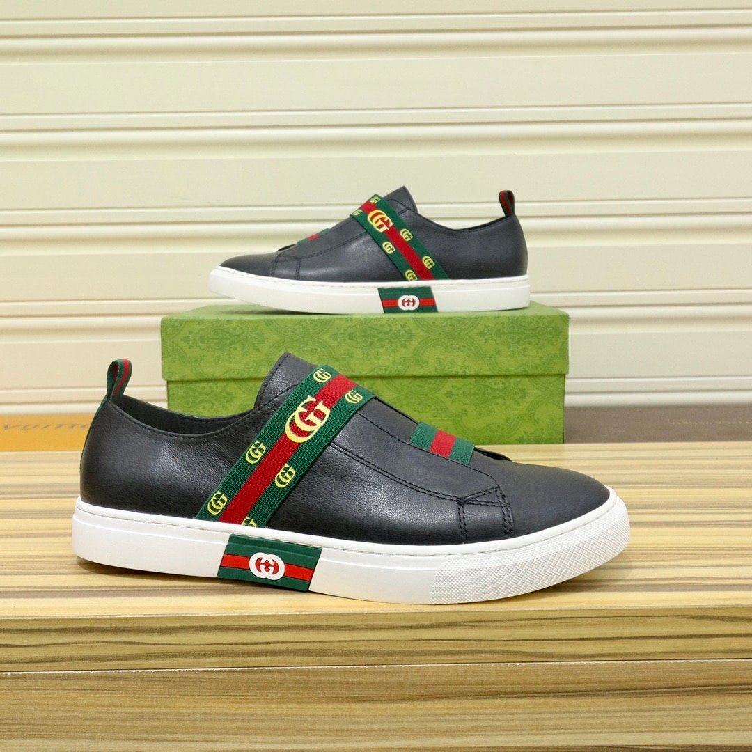 Gvc*1 Gg Slip On Sneaker Leather Black