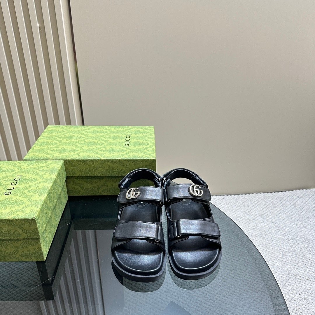 Gvc*1 Double G Sandal Black 771578 Bko00 1000