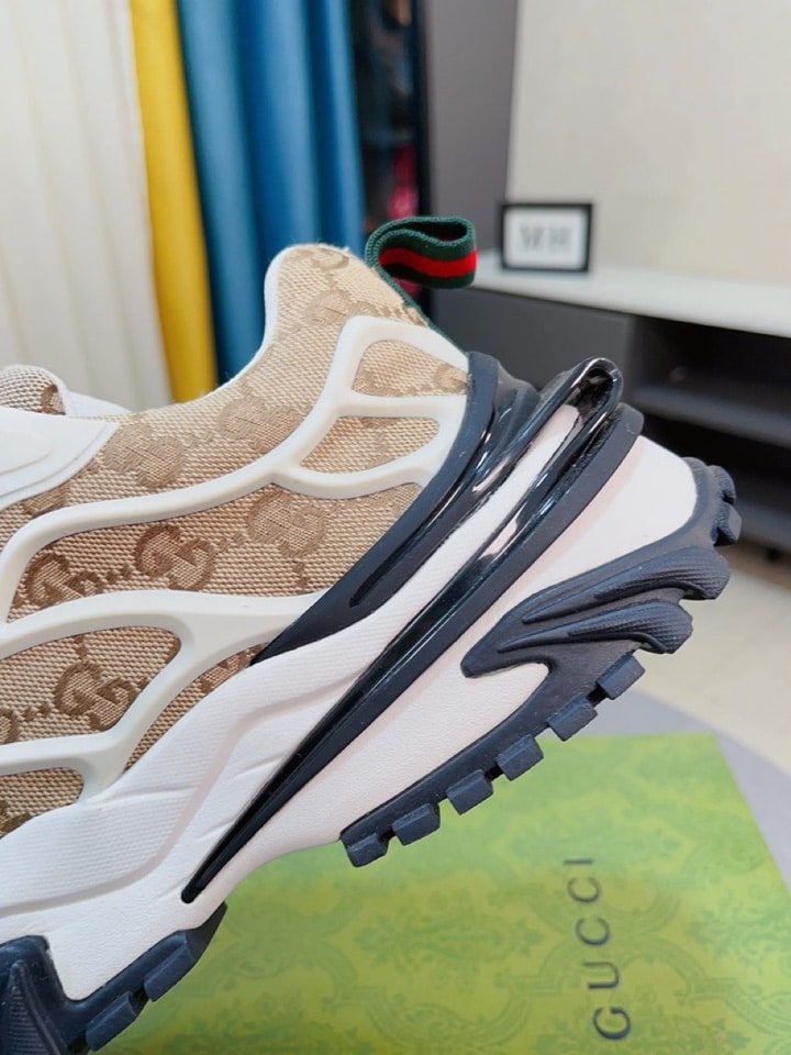 Gvc*1 Gg Men’S Sneaker Rubber Leather Beige
