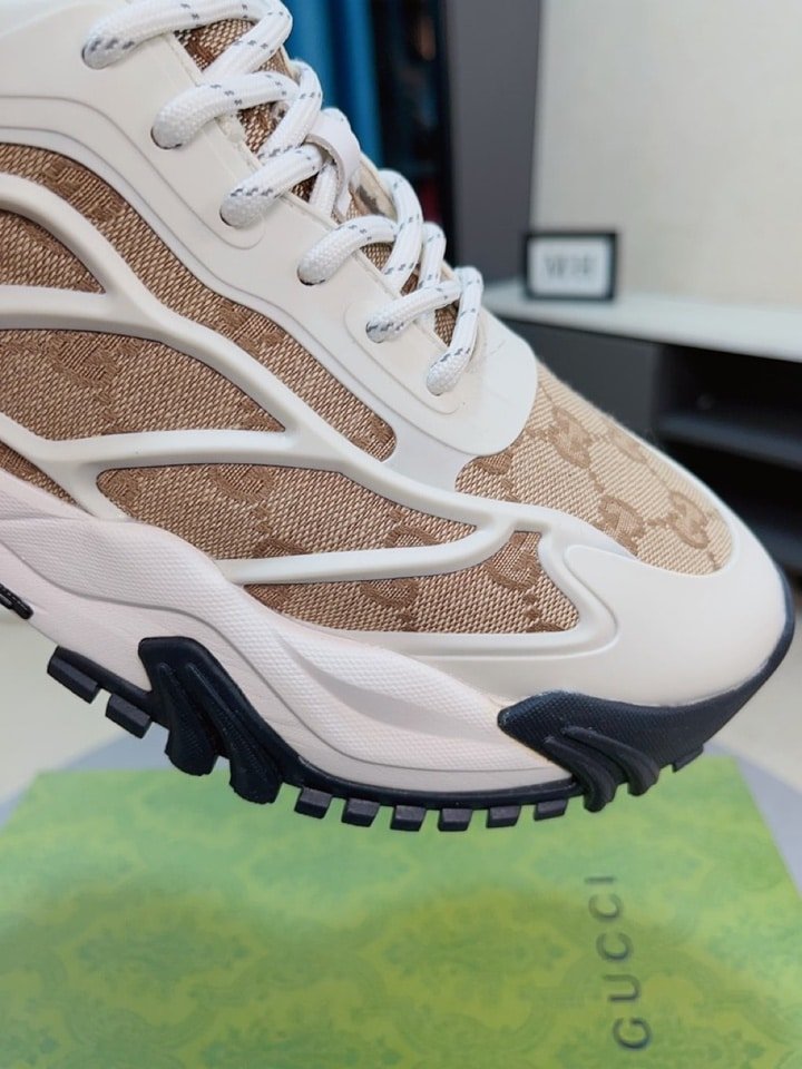 Gvc*1 Gg Men’S Sneaker Rubber Leather Beige