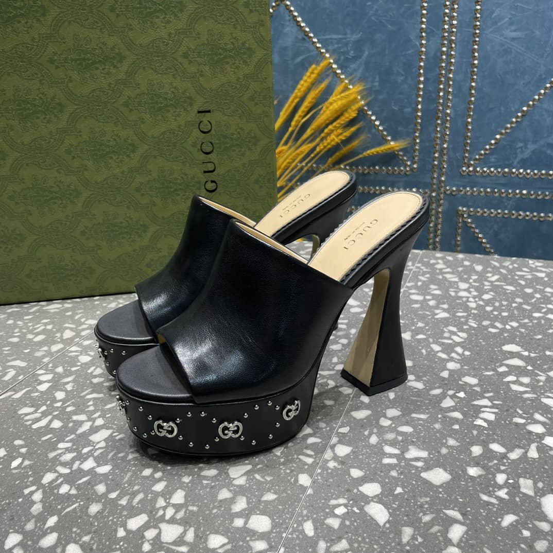 Gvc*1 Women’S Platform Slide Sandal Black 740426 C9D00 1000