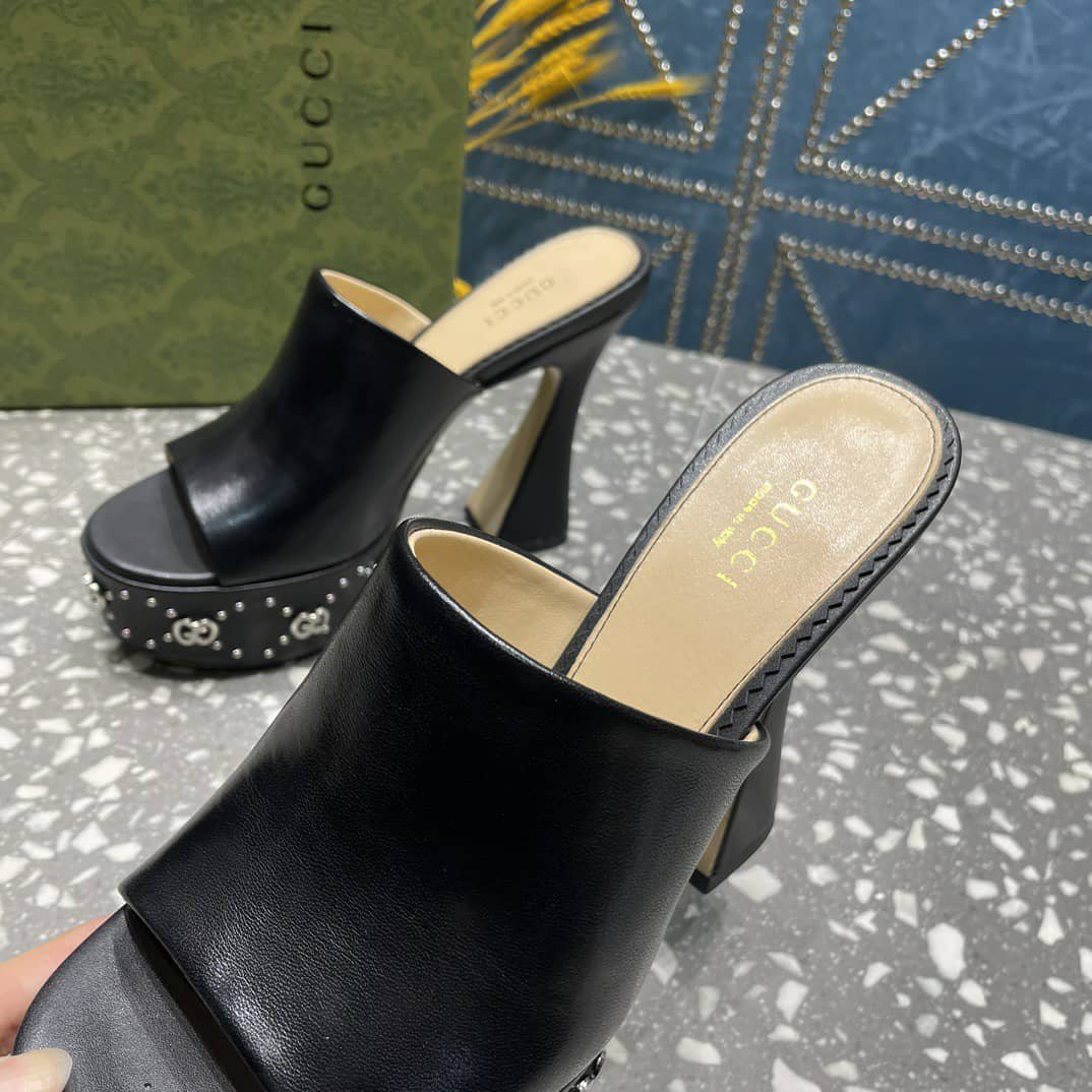 Gvc*1 Women’S Platform Slide Sandal Black 740426 C9D00 1000