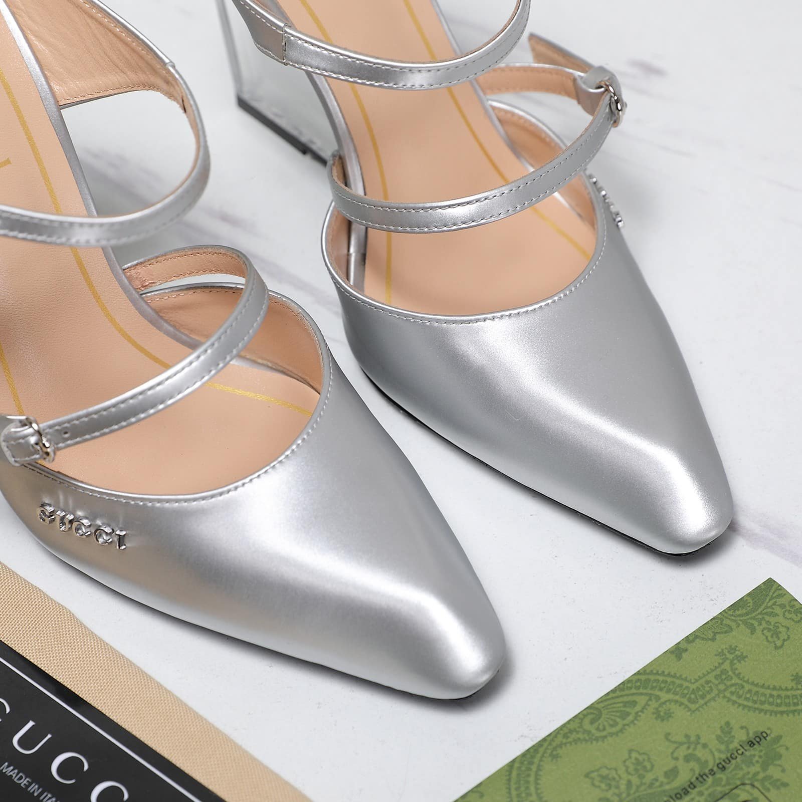 Gvc*1 Women’s Wedge Mule Silver 828030 Aabu5 8106