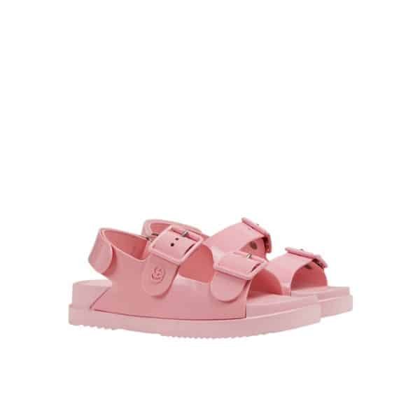 Gvc*1 Women’S Sandal With Mini Double G Pastel Pink 660243 J8700 5815