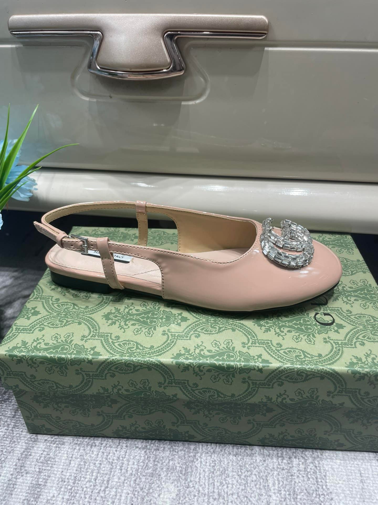 Gvc*1 Women’S Ballerina With Double G Pale Pink 762765 Bnc00 6705