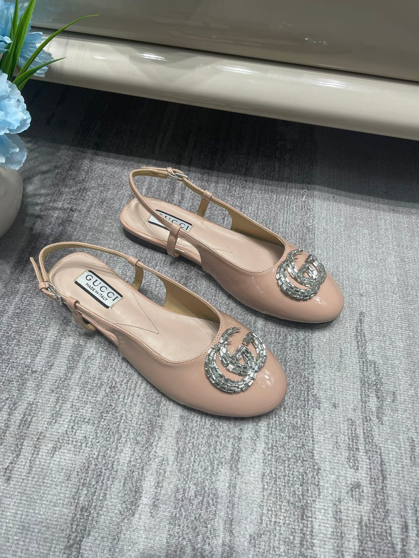 Gvc*1 Women’S Ballerina With Double G Pale Pink 762765 Bnc00 6705