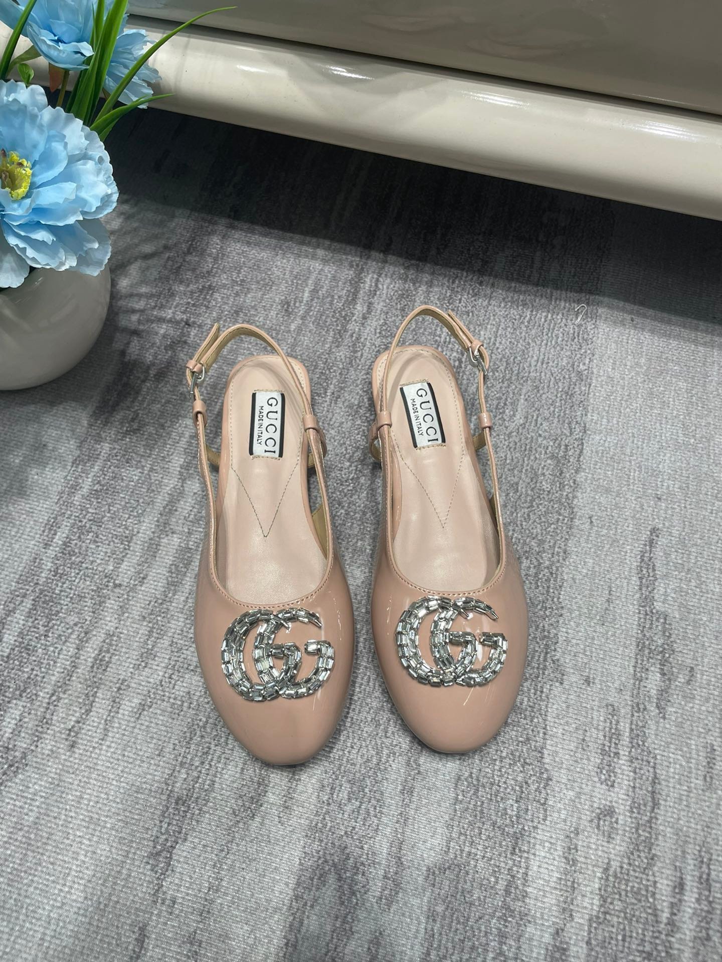 Gvc*1 Women’S Ballerina With Double G Pale Pink 762765 Bnc00 6705