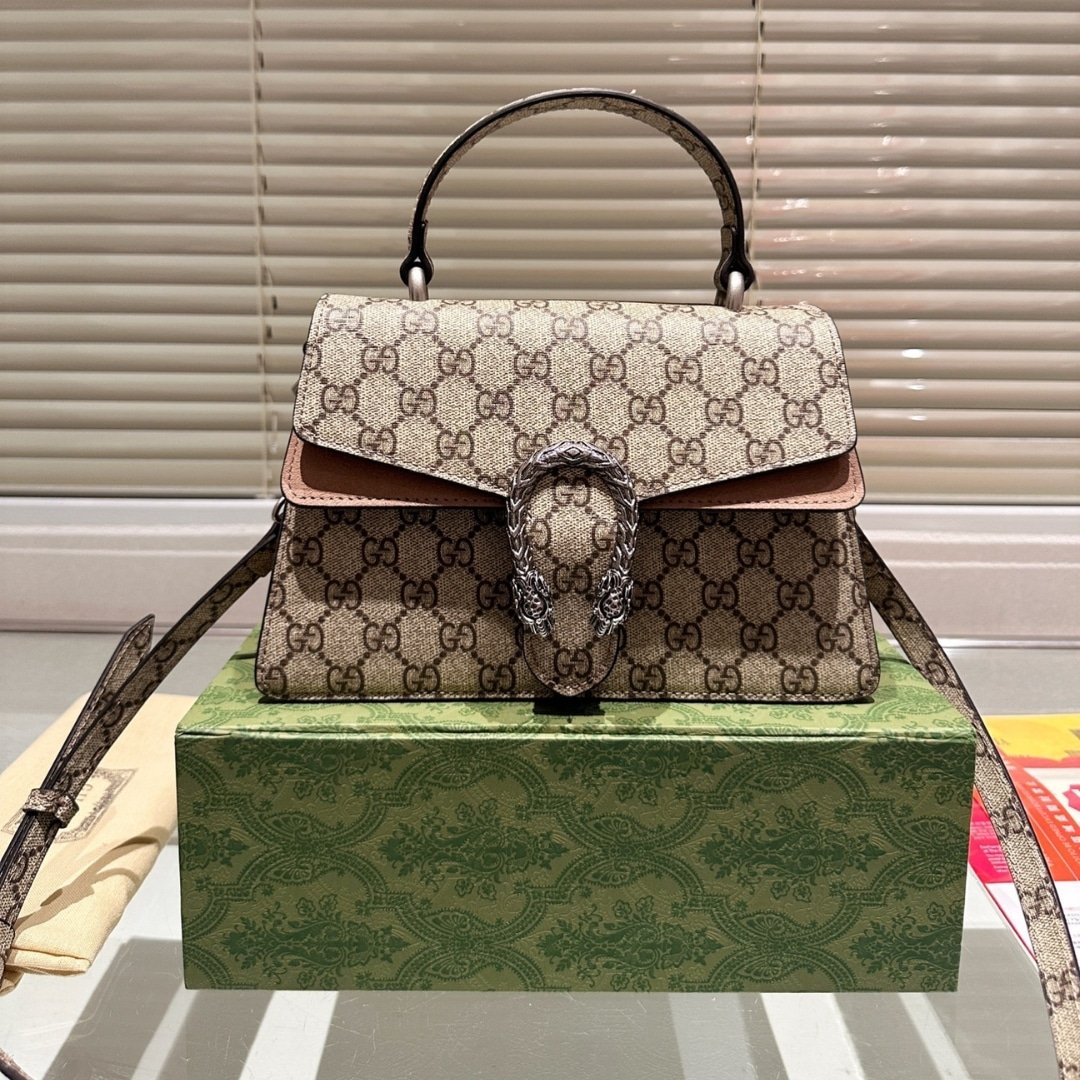 Gvc*1 Damen Dionysus Gg Canvas Top Handle Bag Brown 24Cm