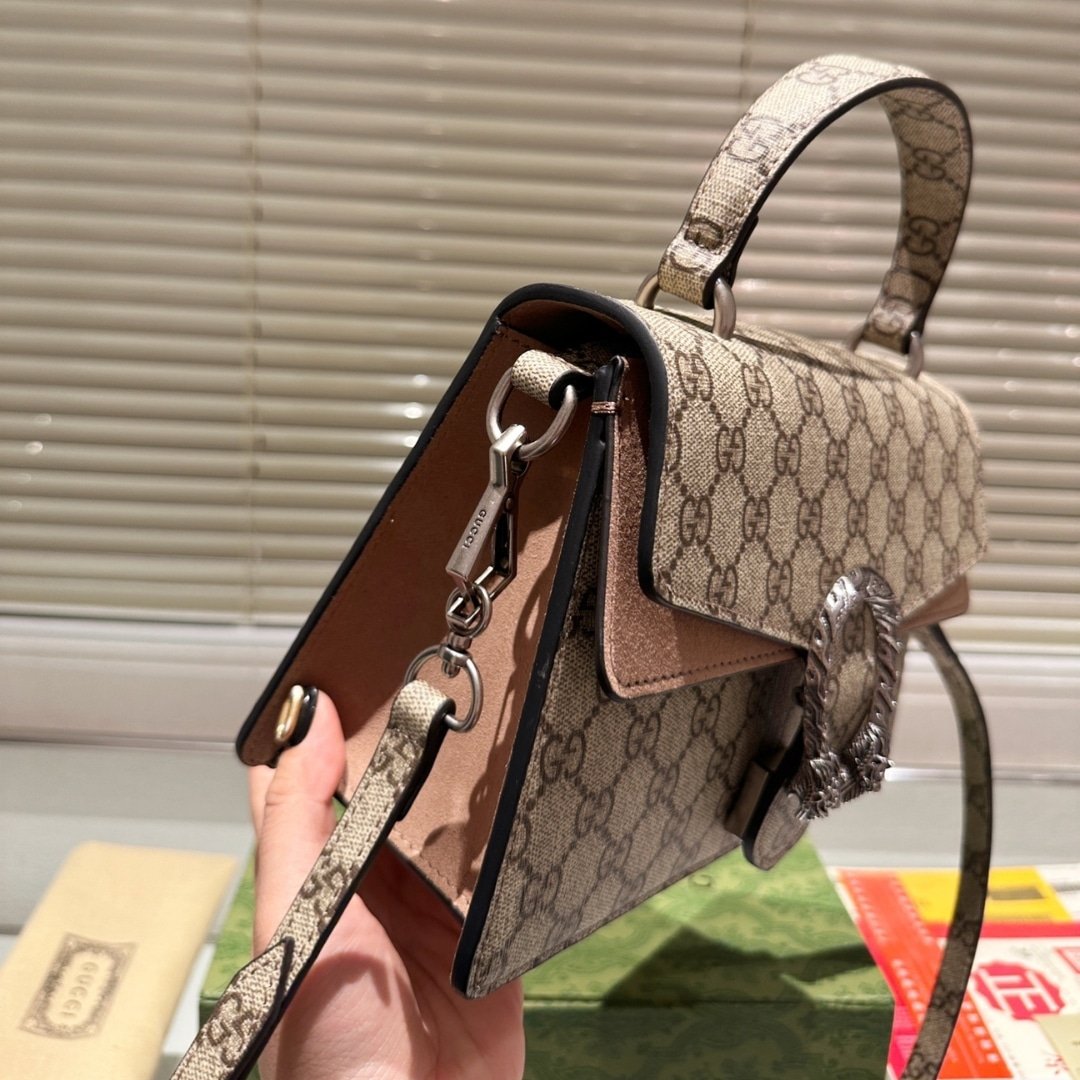 Gvc*1 Damen Dionysus Gg Canvas Top Handle Bag Brown 24Cm