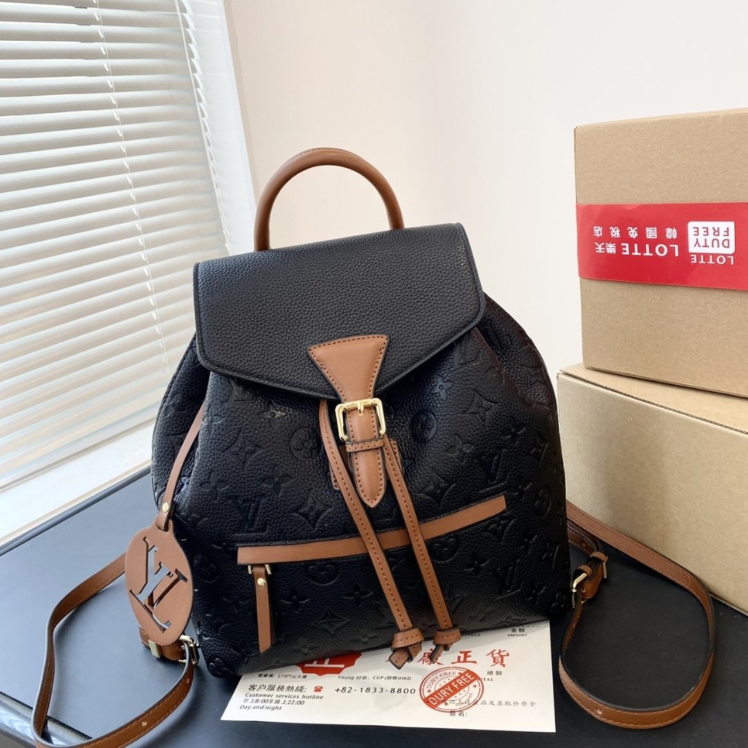 L0vis Vvtt0n Montsouris Backpack Empreinte Black And Brown 25Cm