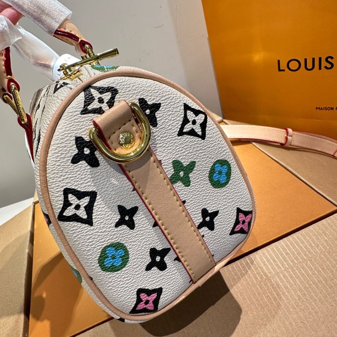 L0vis Vvtt0n Speedy 25 Handbag Monogram Canvas In Multicolor 25Cm