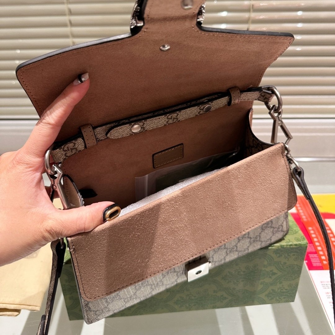 Gvc*1 Damen Dionysus Gg Canvas Top Handle Bag Brown 24Cm