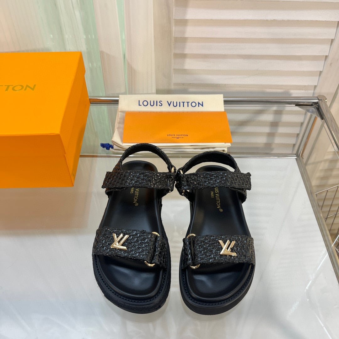 L0vis Vvtt0n Sunset Flat Comfort Sandal Black 1Abhfz