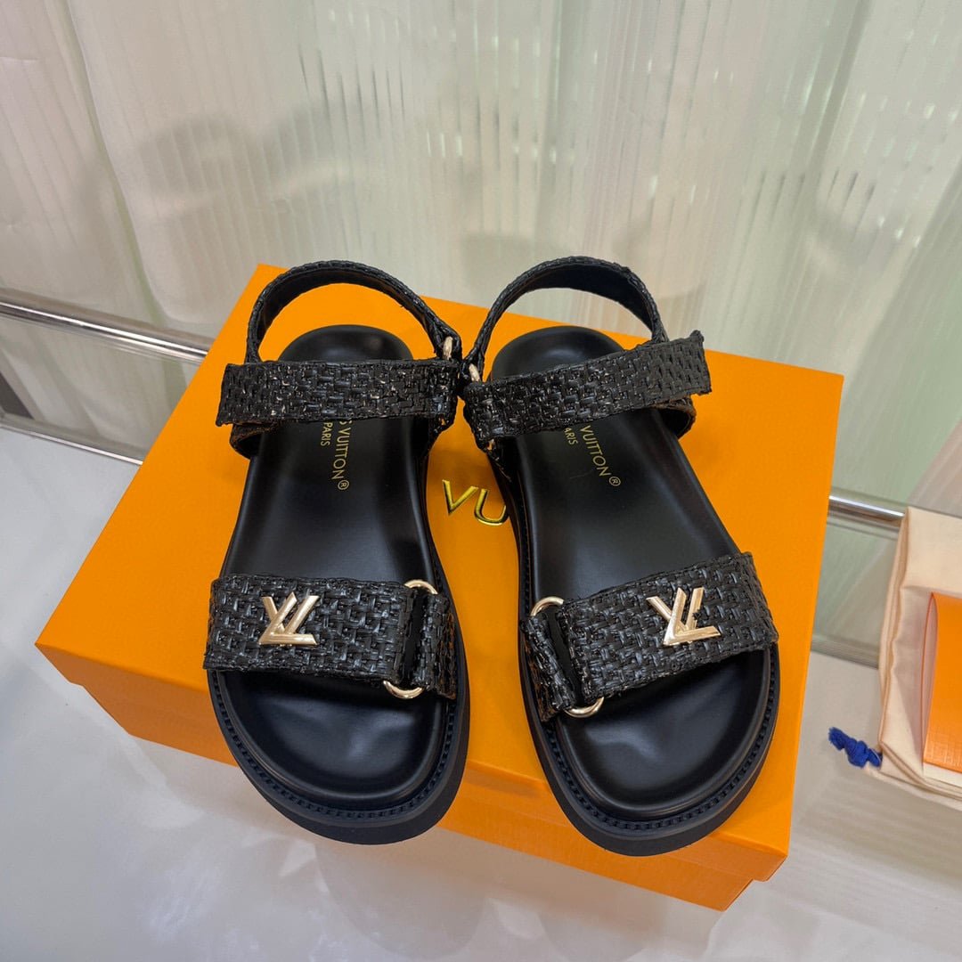 L0vis Vvtt0n Sunset Flat Comfort Sandal Black 1Abhfz