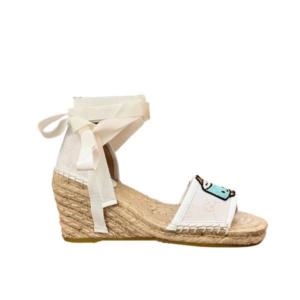 Gvc*1 Women’S Gg Espadrille With Patch White
