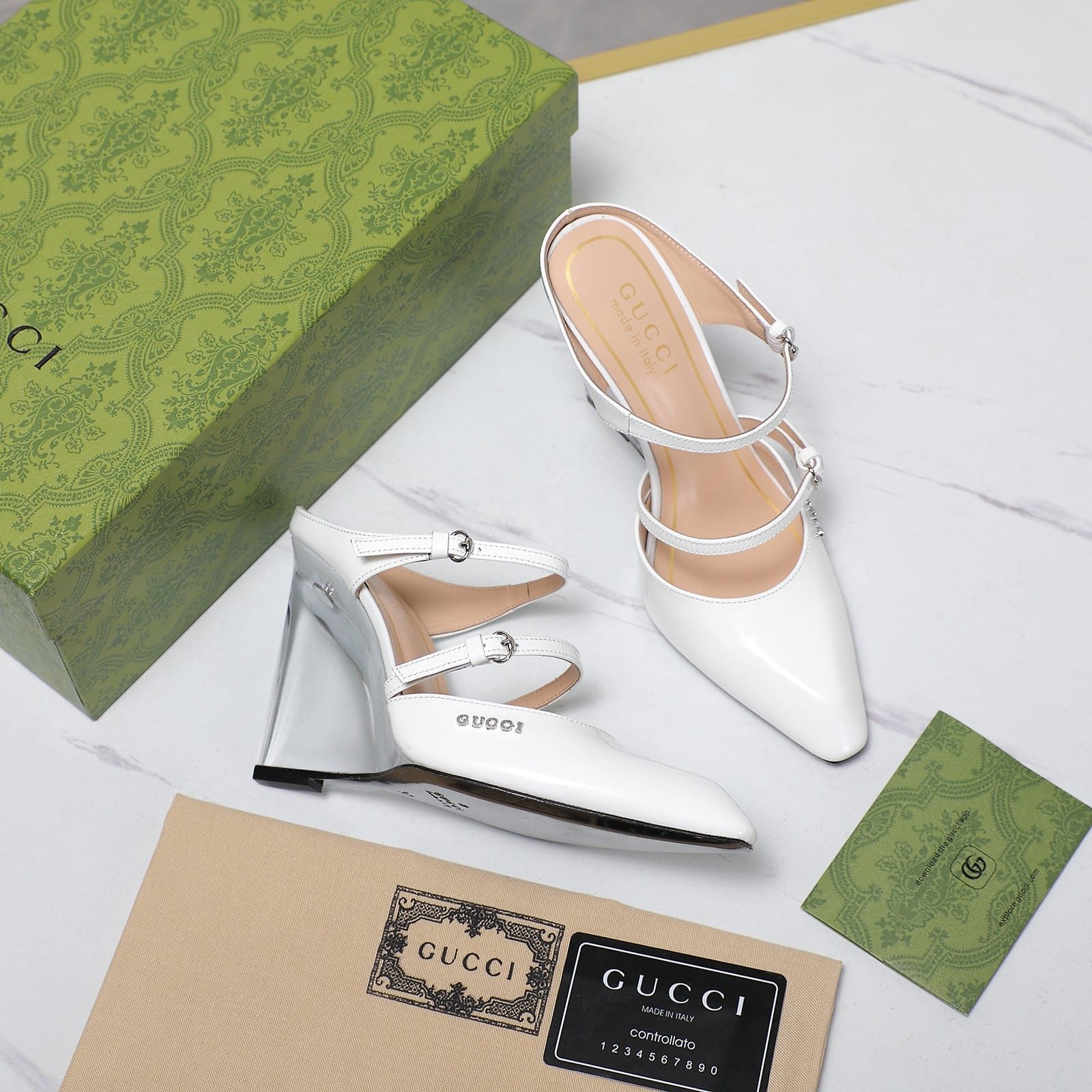 Gvc*1 Women’s Wedge Mule White 827856 Clg00 9014