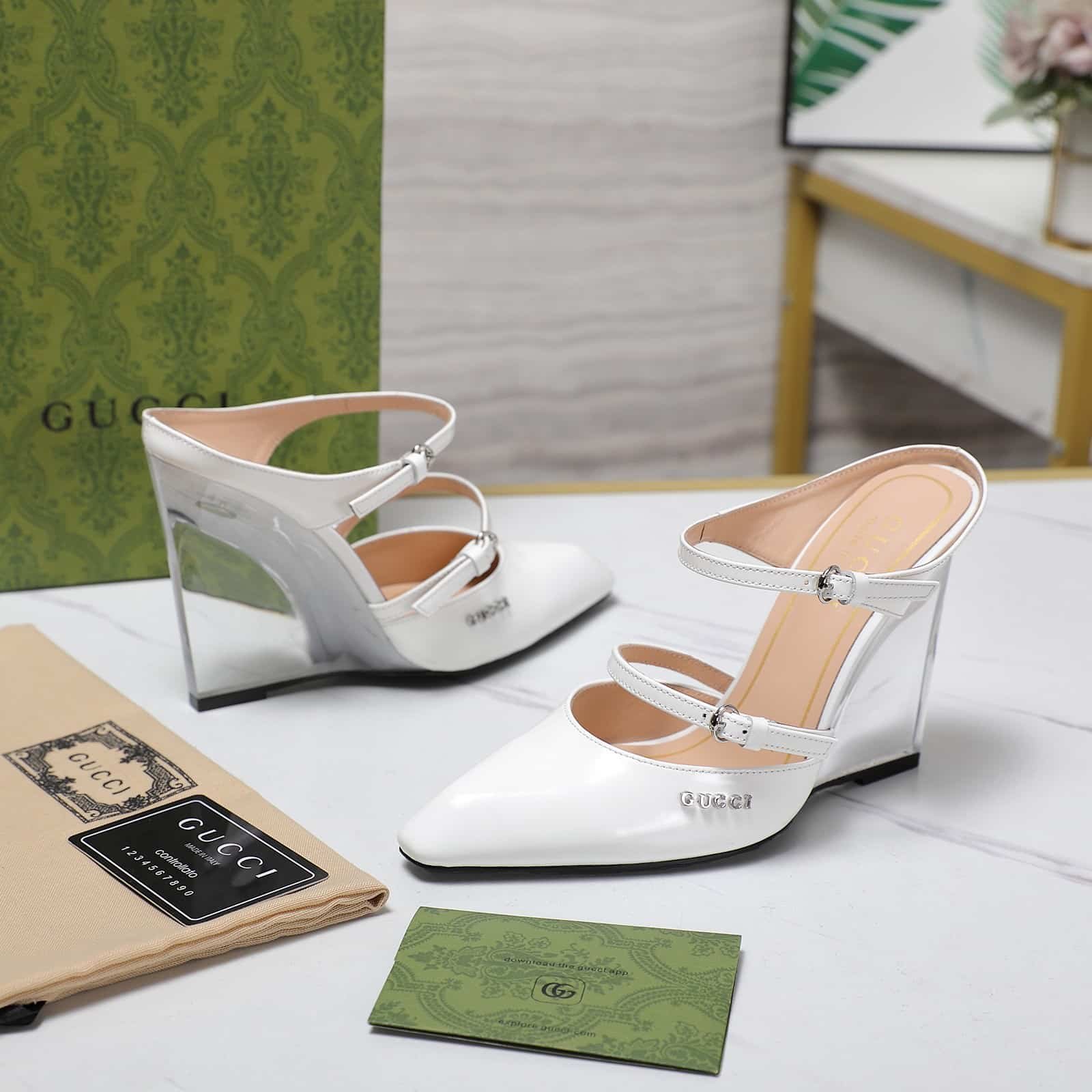 Gvc*1 Women’s Wedge Mule White 827856 Clg00 9014