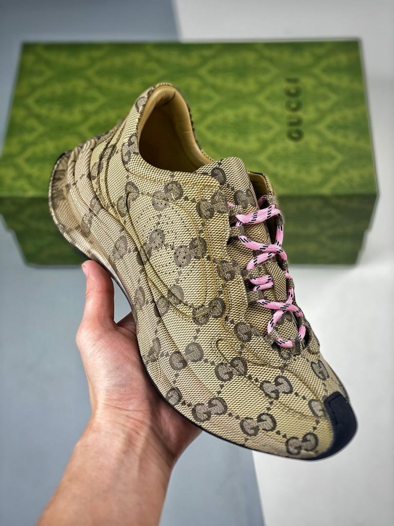 Gvc*1 Women’S Gvc*1 Run Sneaker In Water Transfer Printed Leather Beige 725612 Aabeb 9742