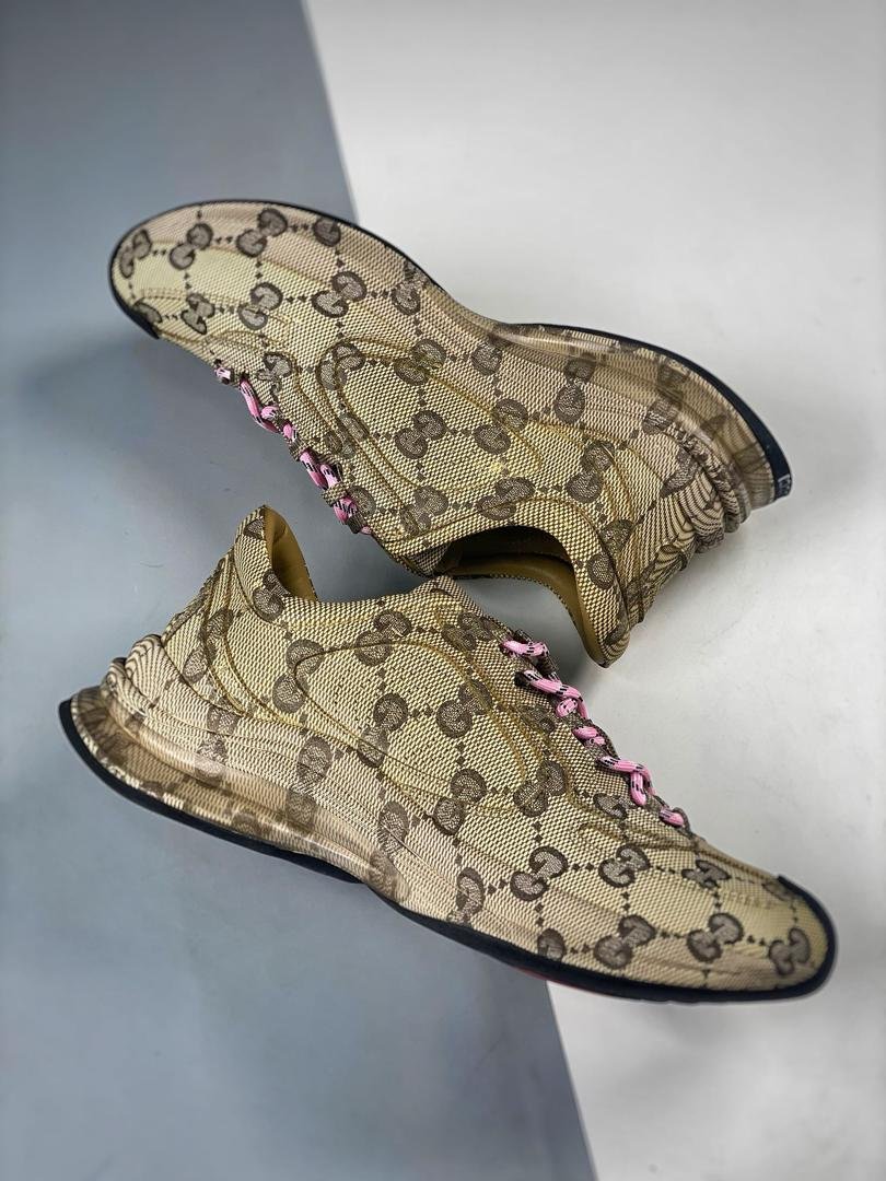 Gvc*1 Women’S Gvc*1 Run Sneaker In Water Transfer Printed Leather Beige 725612 Aabeb 9742