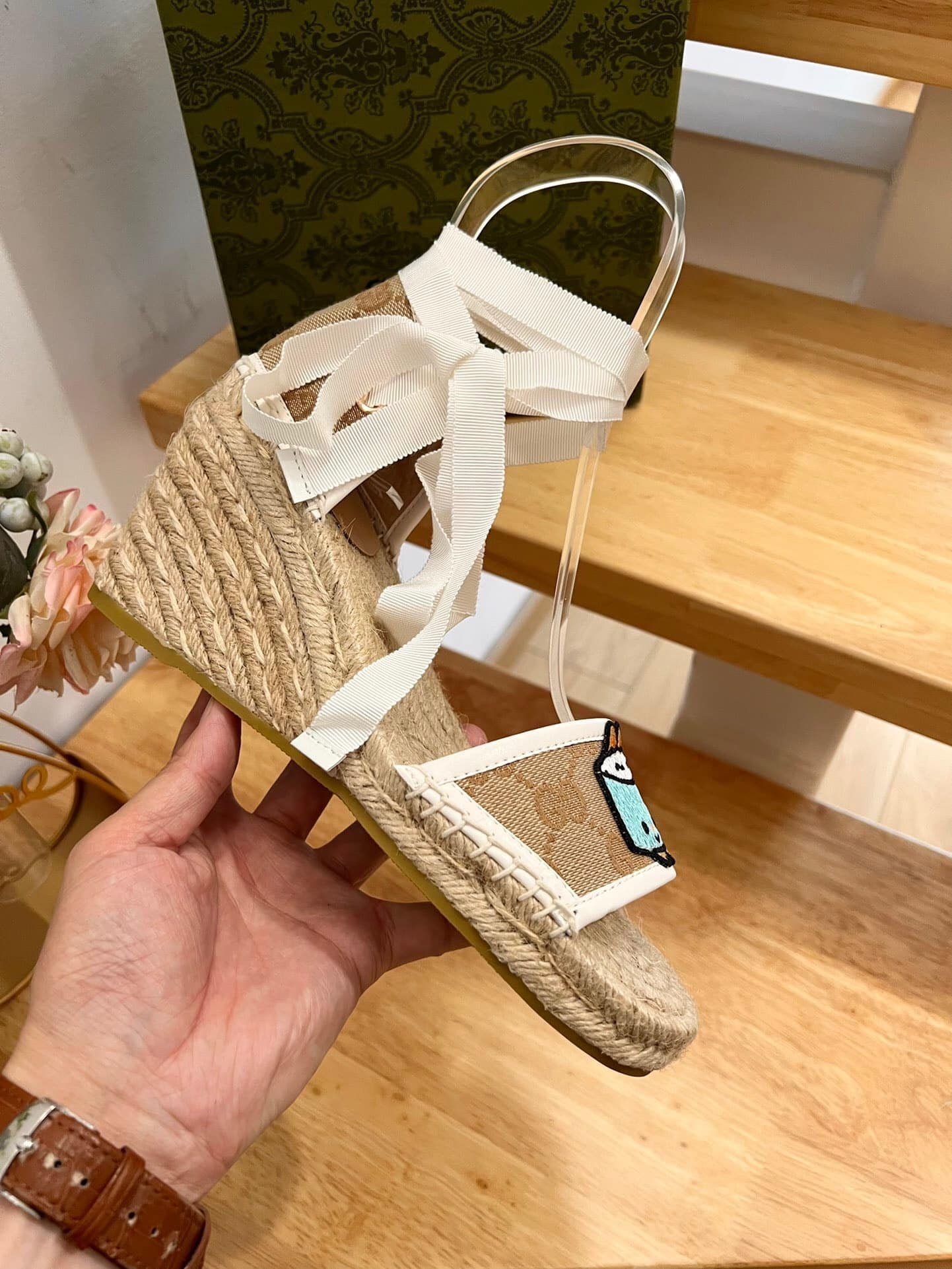 Gvc*1 Women’S Gg Espadrille With Patch ‎737511 Fabor 9741