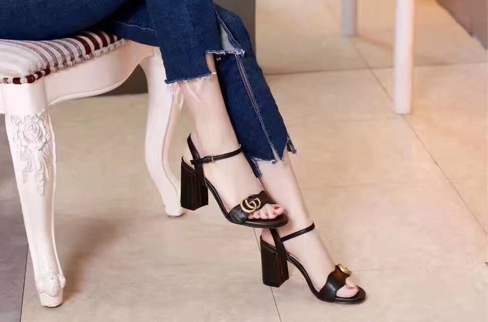 Gvc*1 G Mid Heel Sandal Black ‎453379 A3N00 1000
