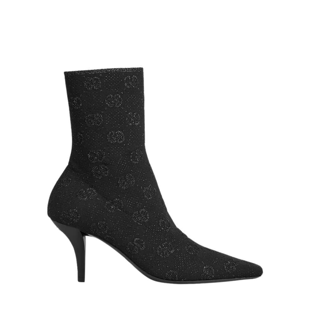 Gvc*1 Women’S Gg Knit Ankle Boots Black 718378 Facfm 8720