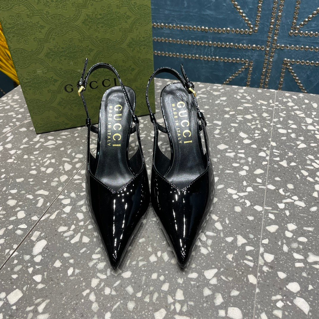 Gvc*1 Women’S Slingback Heeled Pump Black