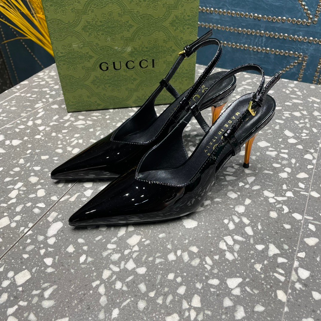 Gvc*1 Women’S Slingback Heeled Pump Black
