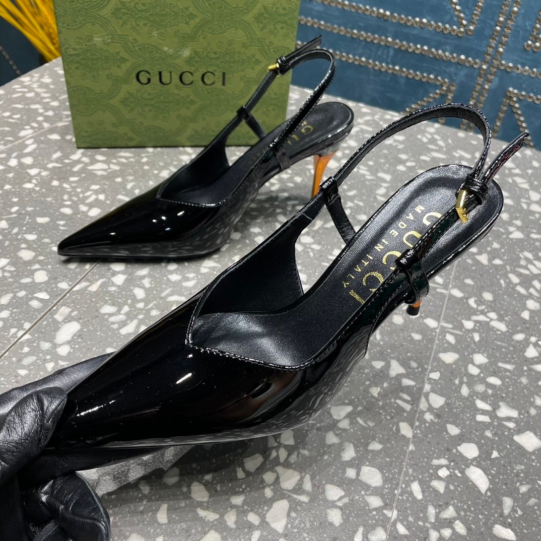Gvc*1 Women’S Slingback Heeled Pump Black
