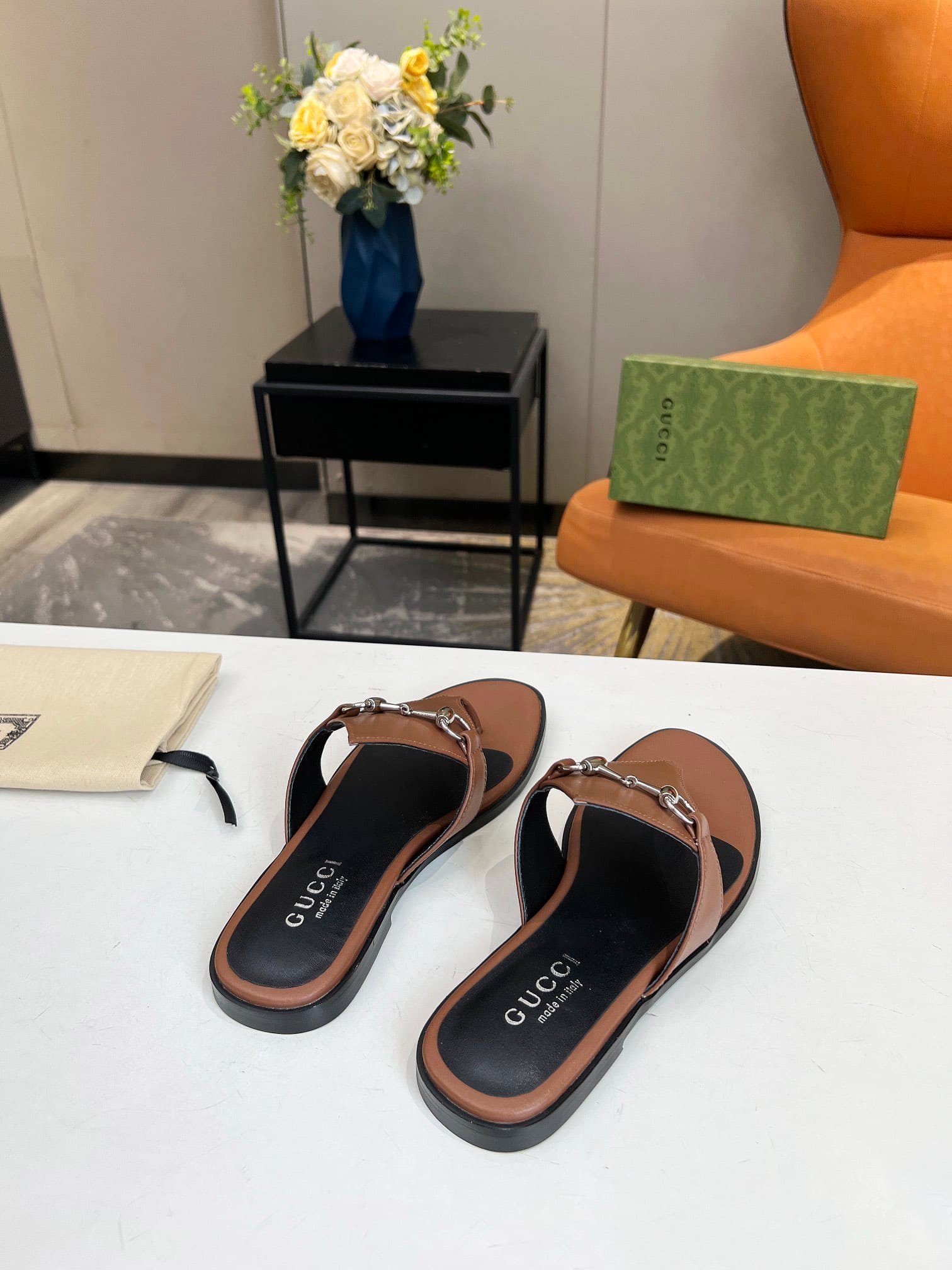 Gvc*1 Women’S Thong Sandal With Horsebit Brown