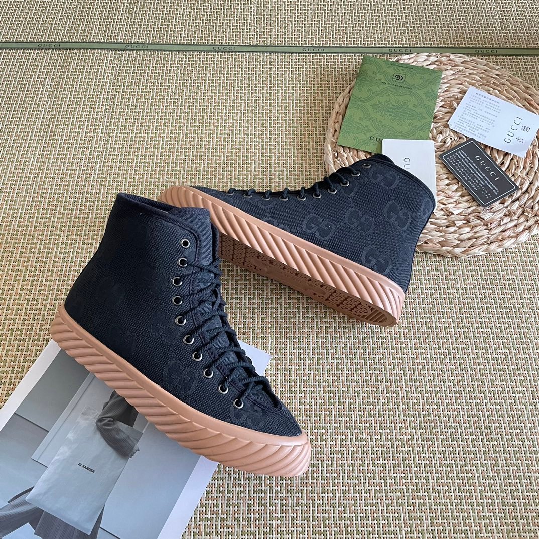 Gvc*1 All Over Gg Logo High Top Sneaker Black