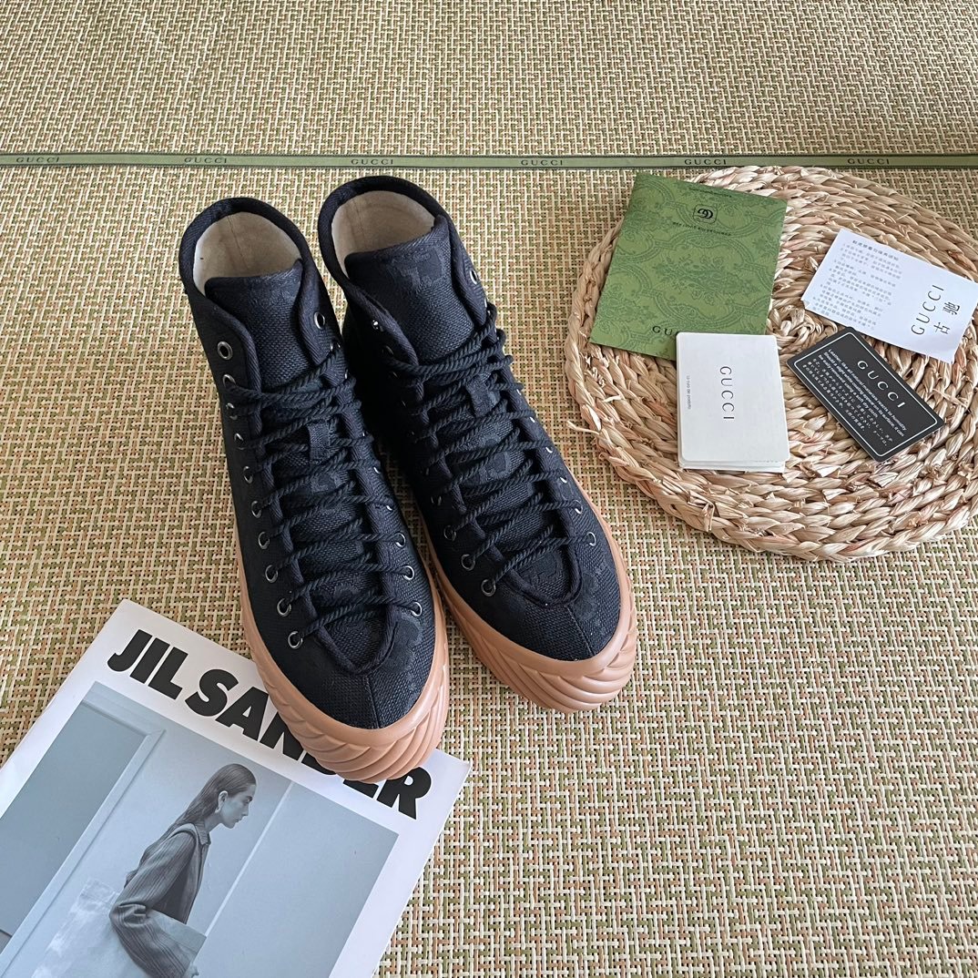 Gvc*1 All Over Gg Logo High Top Sneaker Black