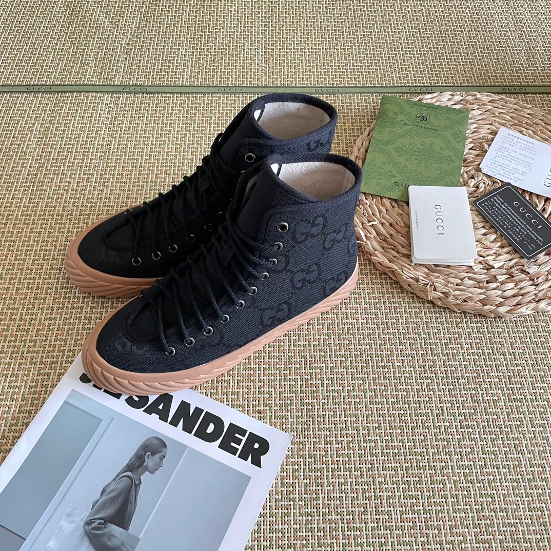 Gvc*1 All Over Gg Logo High Top Sneaker Black