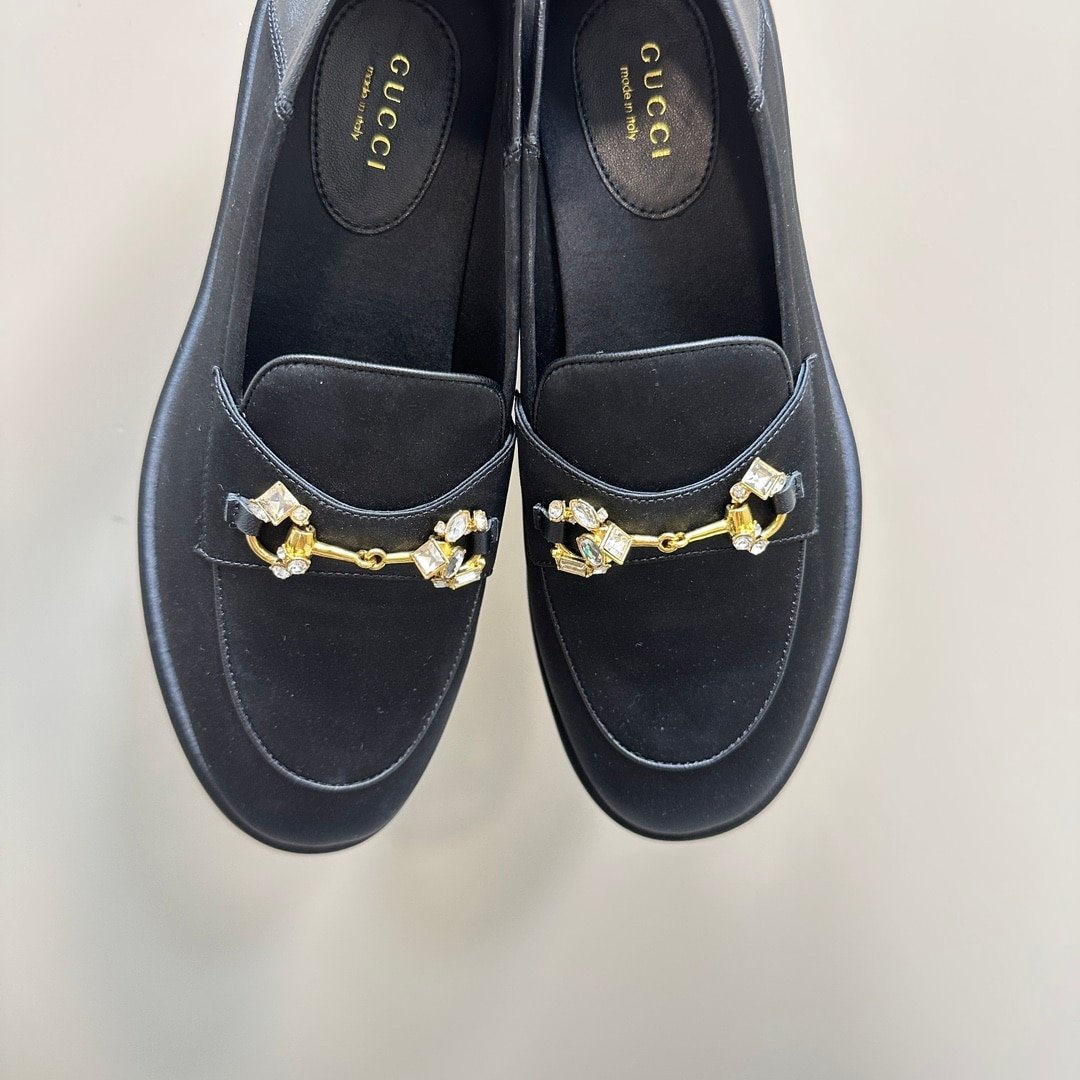 Gvc*1 Women’S Horsebit Loafer With Crystals Black 759780 Knd90 1000