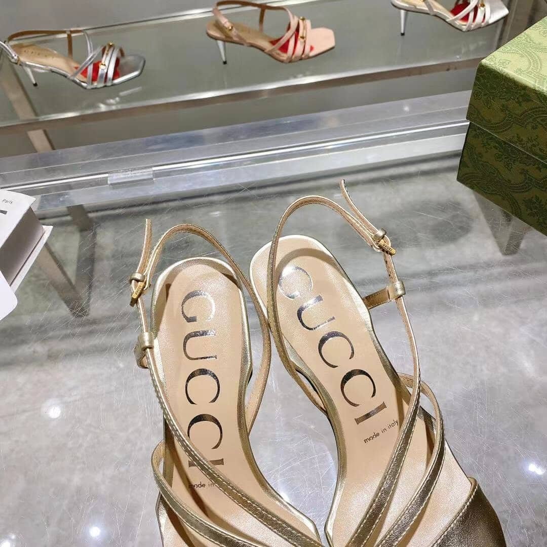 Gvc*1 Gold Metallic Mid Heel