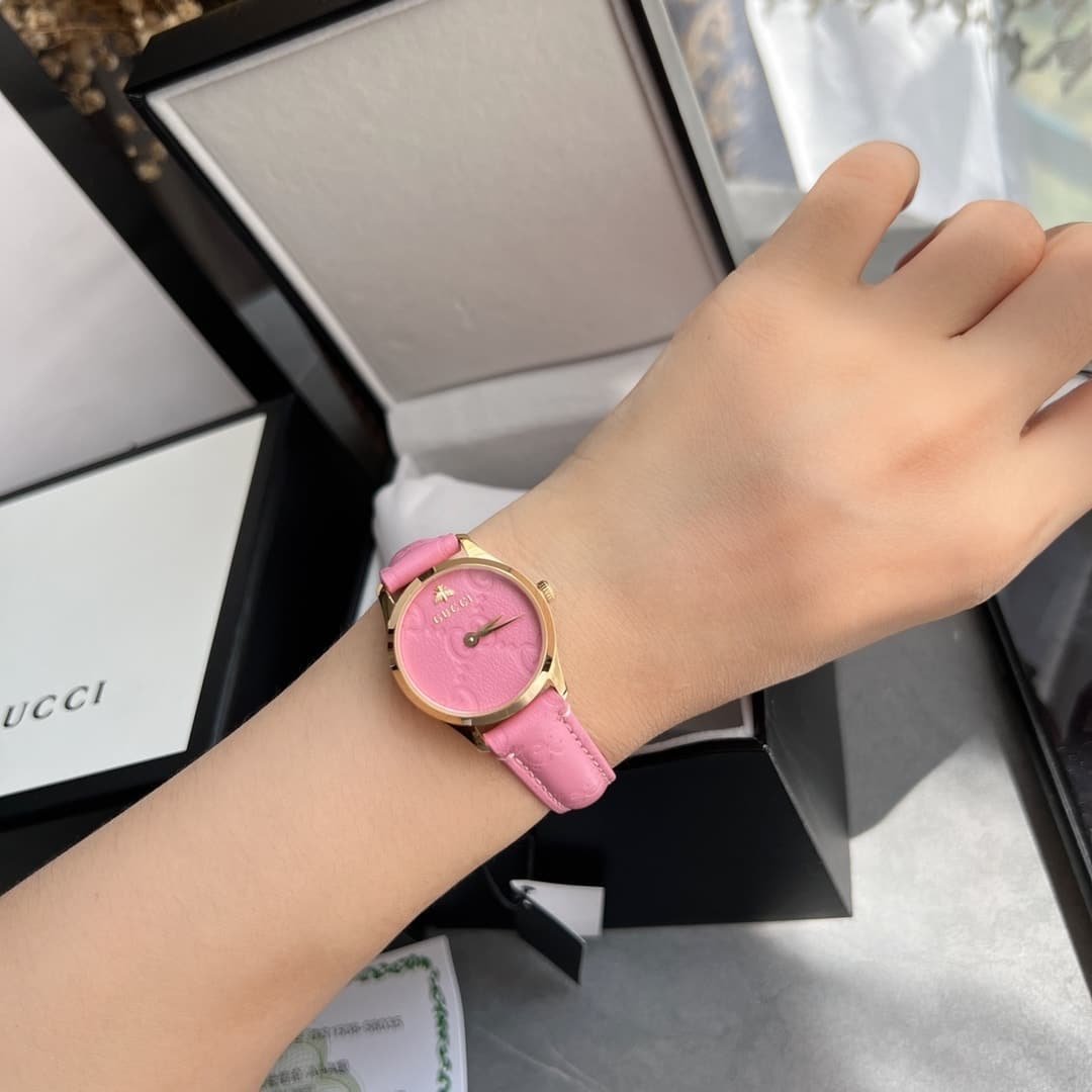 Gvc*1 G Timeless Watch Pink Dial 27Mm