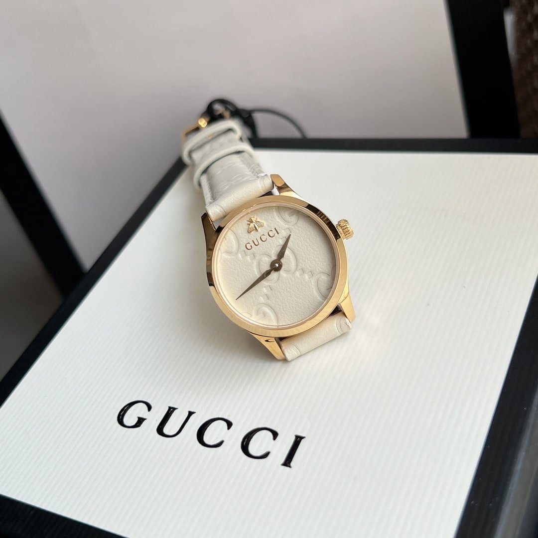 Gvc*1 G Timeless Watch White Dial 27Mm