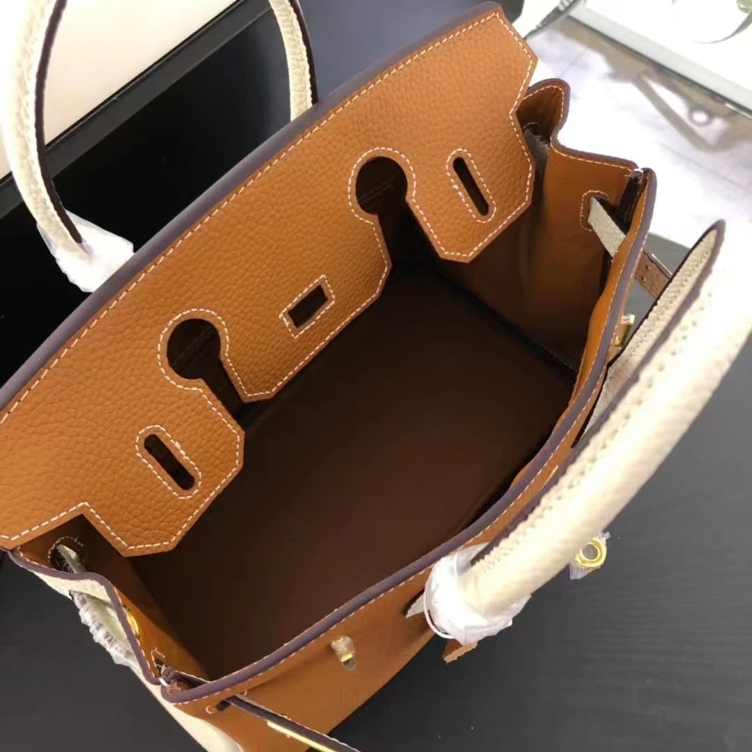 H**me5 Birkin 30 Togo Brushed Leather Gold Hardware Brown 30Cm