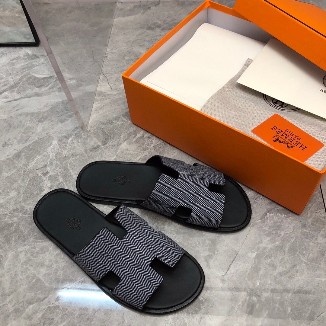 H**me5 Izmir Sandal Noir Blanc H231806Zh11390