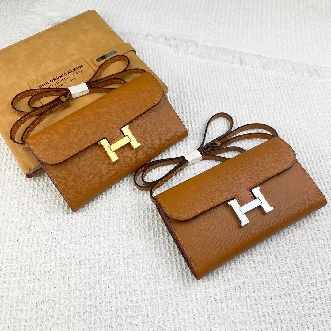 H**me5 Constance Wallet To Go Gold Epsom Gold Hardware 21Cm