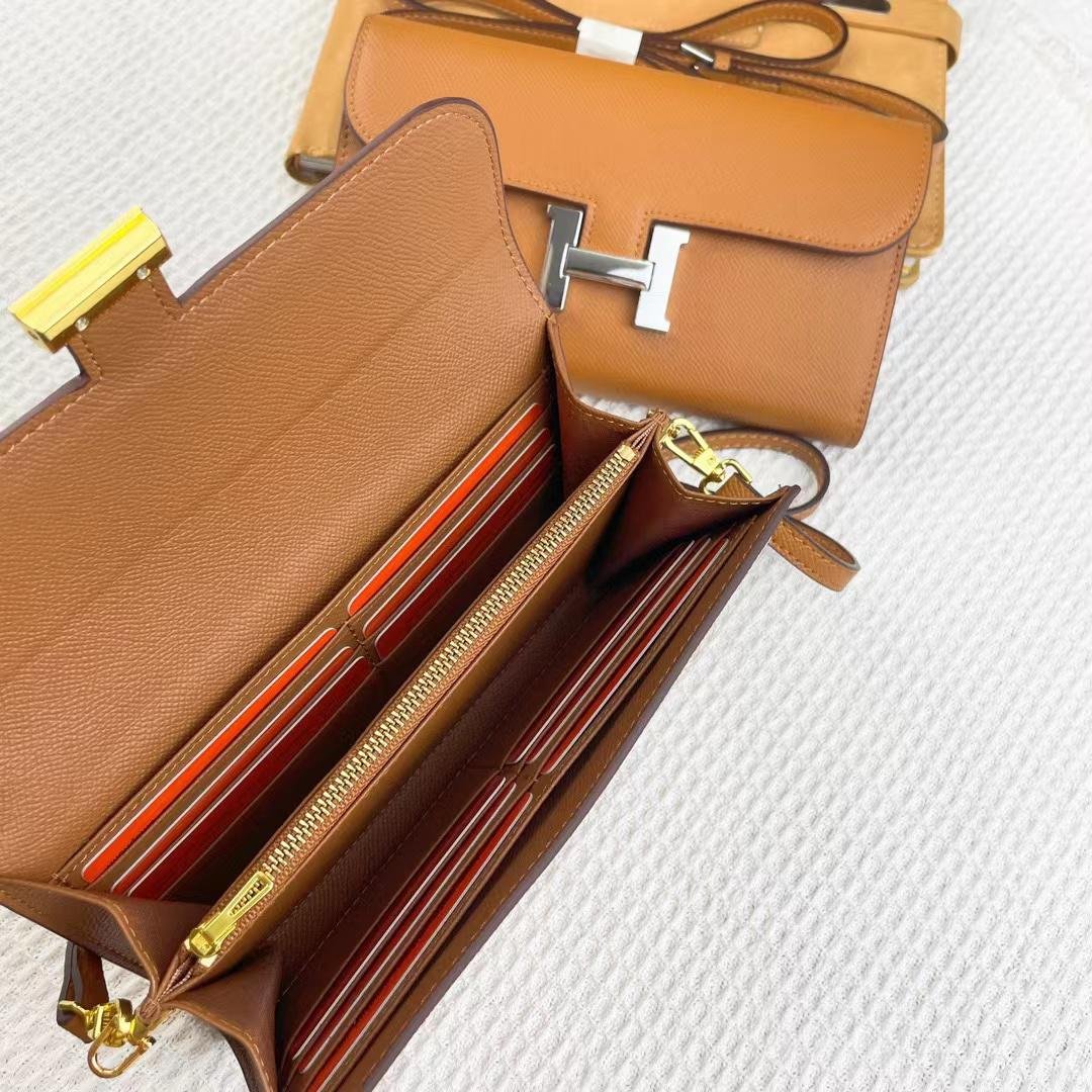 H**me5 Constance Wallet To Go Gold Epsom Gold Hardware 21Cm