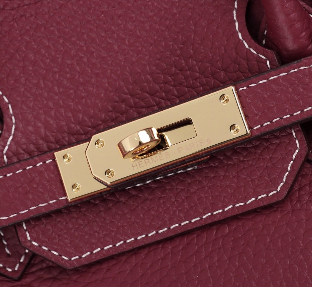 H**me5 Birkin B25 Togo Grenat Ghw Rouge Grenat 25Cm