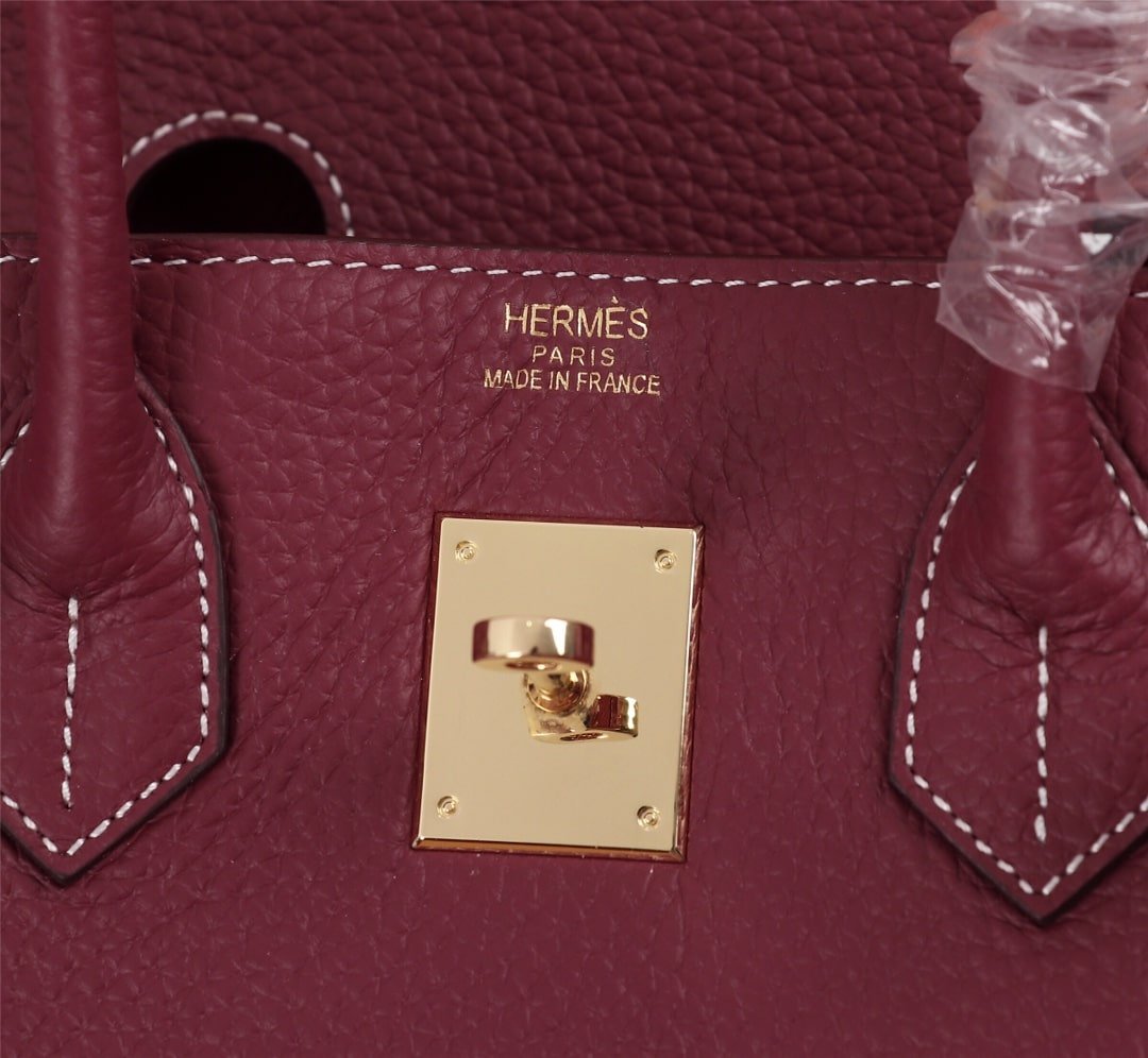 H**me5 Birkin B25 Togo Grenat Ghw Rouge Grenat 25Cm