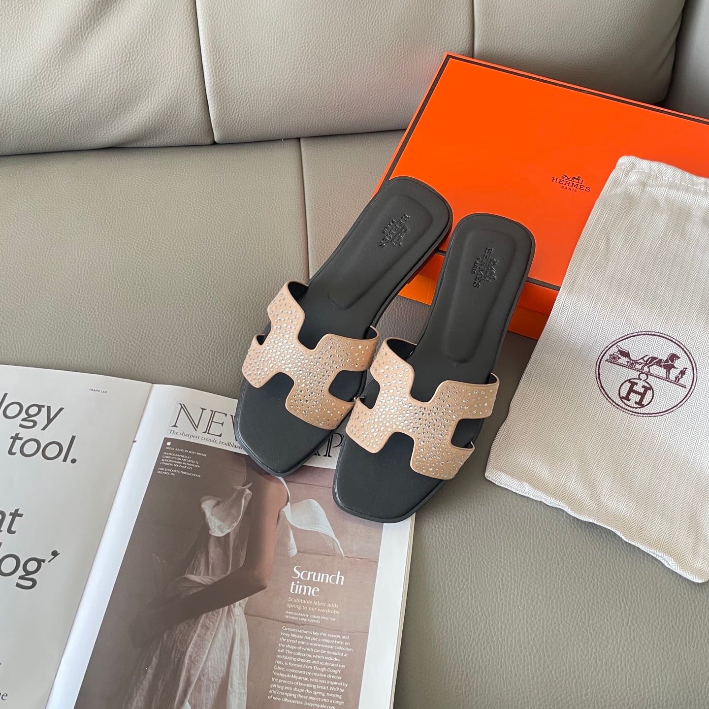 H**me5 Oran Sandal Crystle Beige