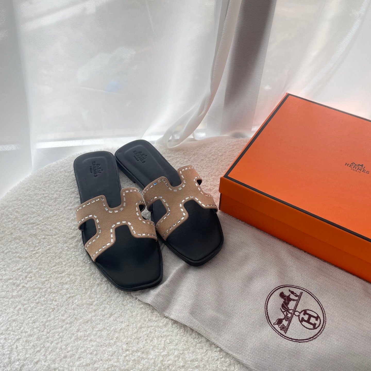 H**me5 Oran Sandal Brown And Black