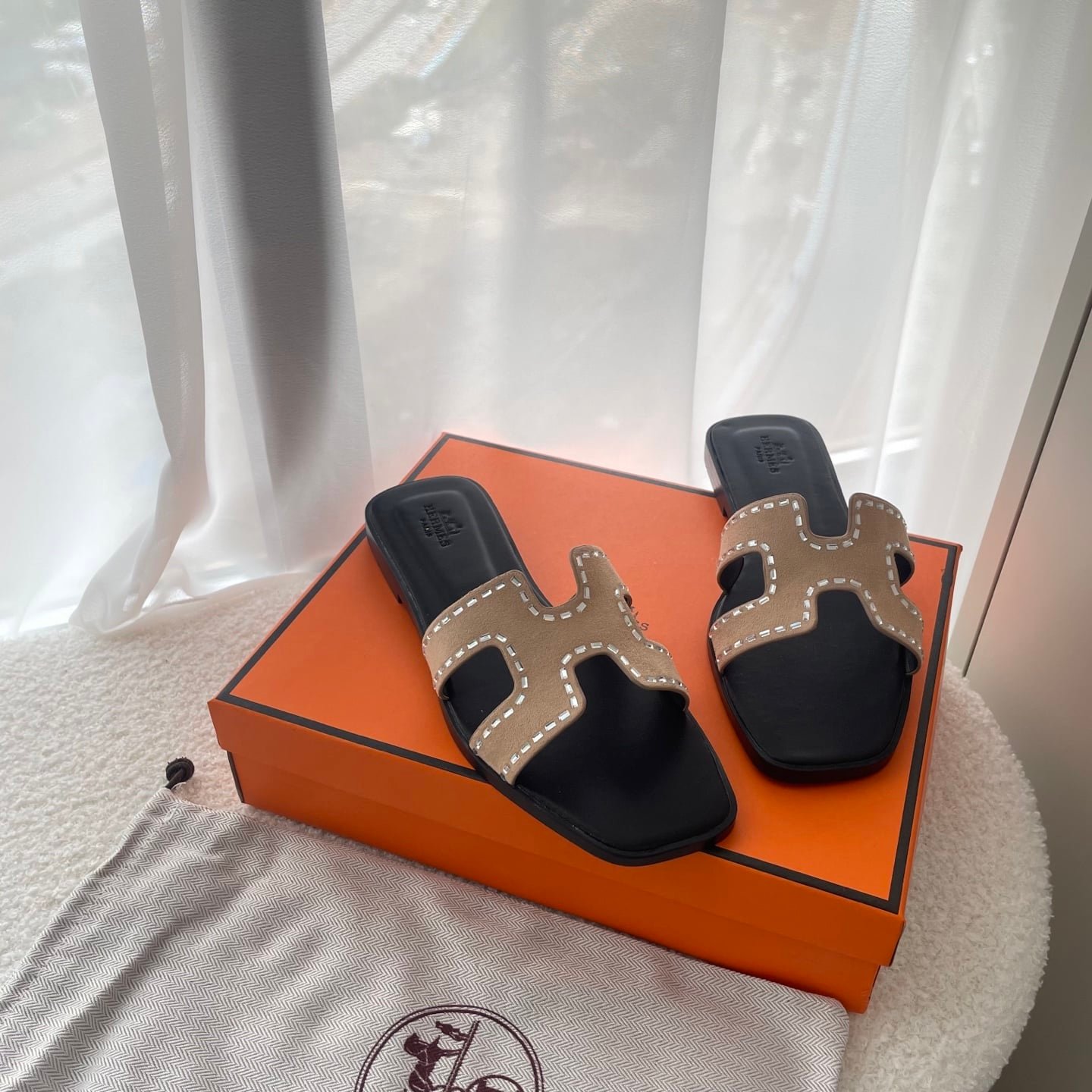 H**me5 Oran Sandal Brown And Black