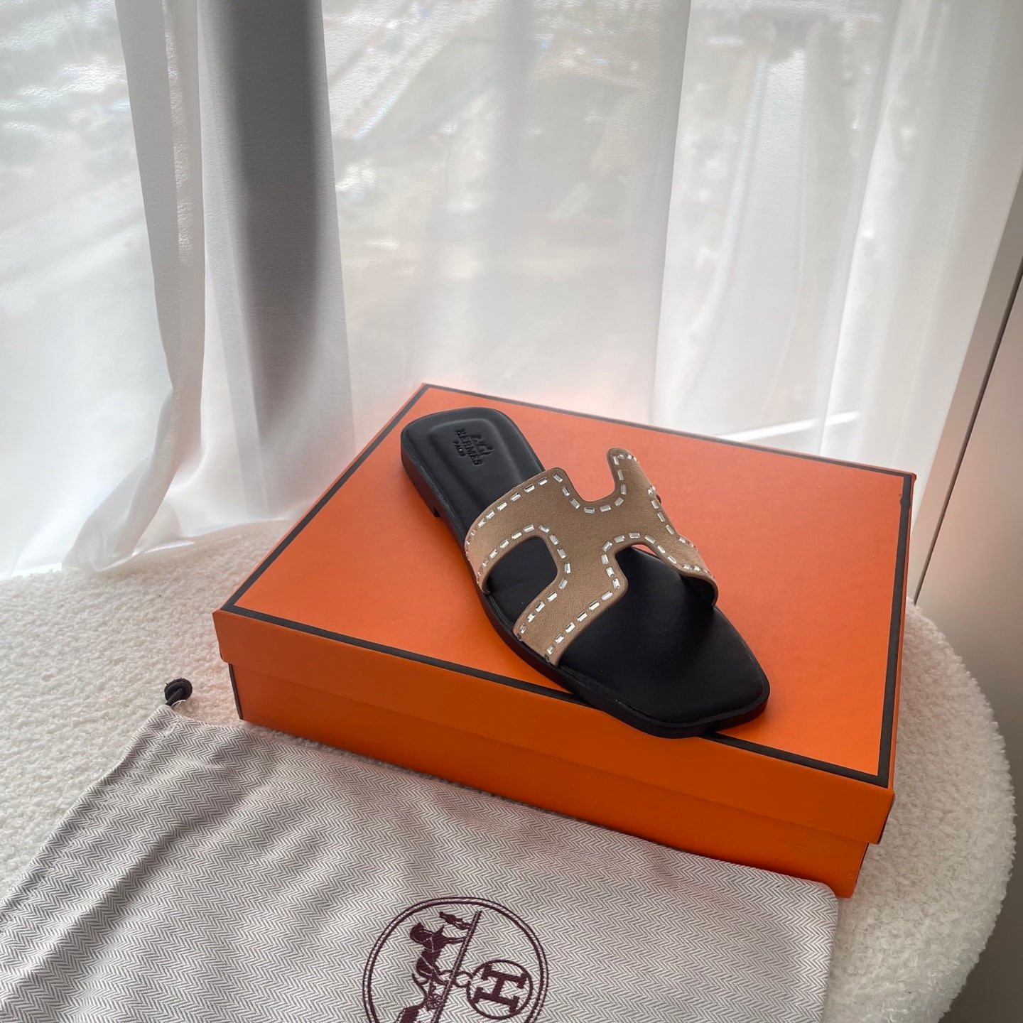 H**me5 Oran Sandal Brown And Black