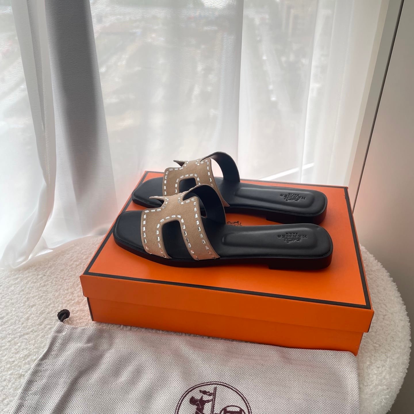 H**me5 Oran Sandal Brown And Black