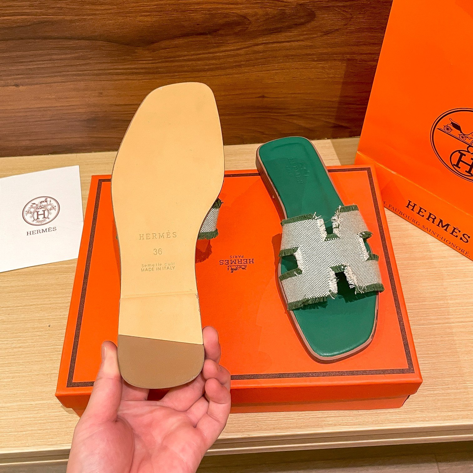 H**me5 Oran Sandal Green H231095Z V1350